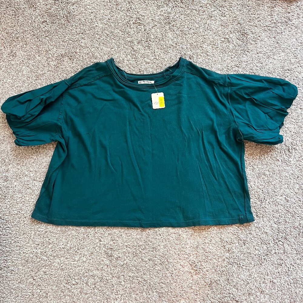 Free People NWT 100% Puffy Sleeve Shirt